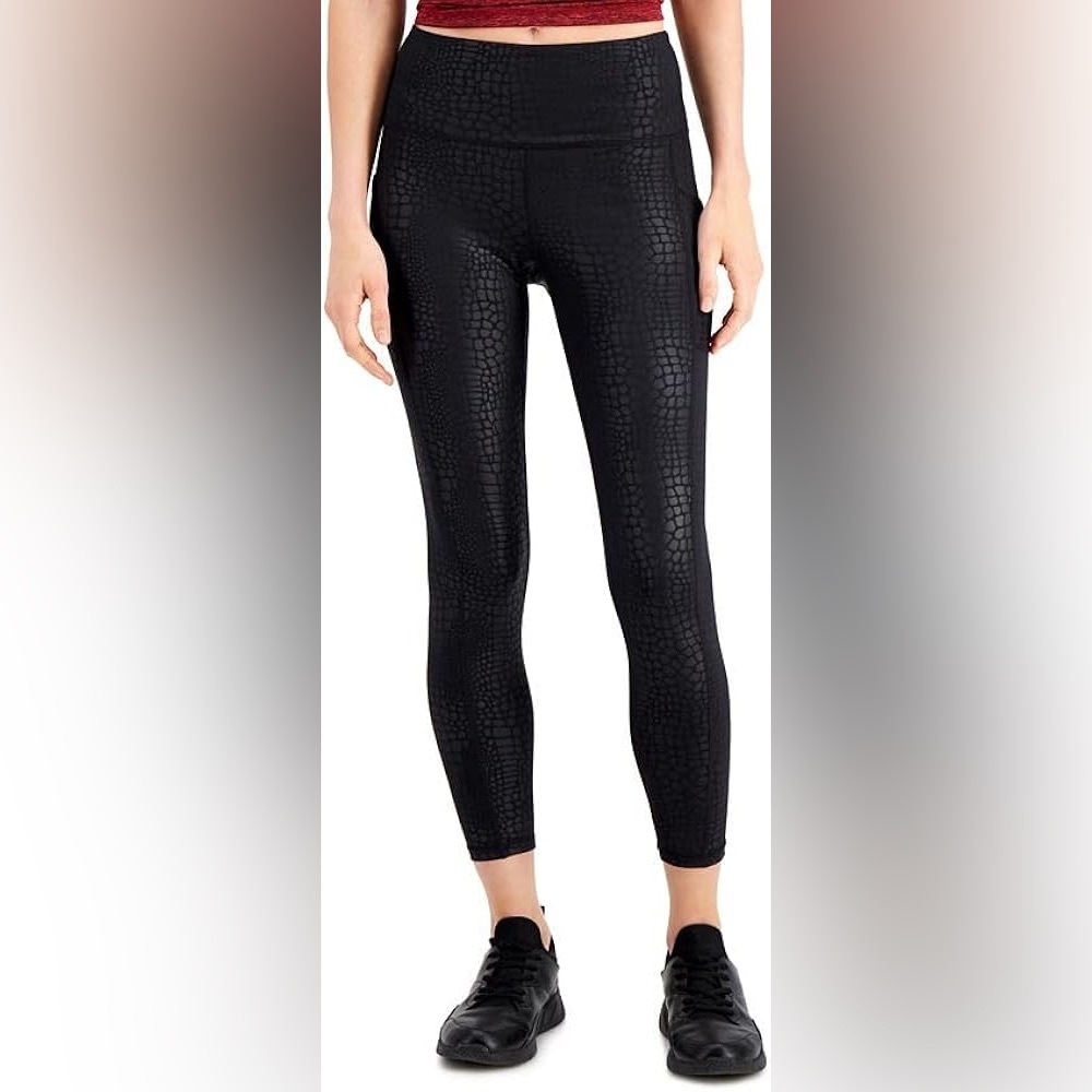 PINK Victoria's Secret Ultimate V High Waist Yoga Leggings Metallic Reptile Gym